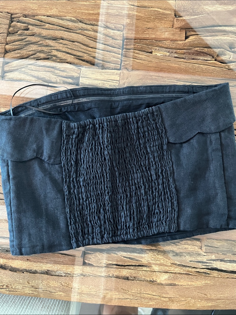 Abercrombie & Fitch Linen-Blend Black Outfit Sz-S - Picture 16 of 16